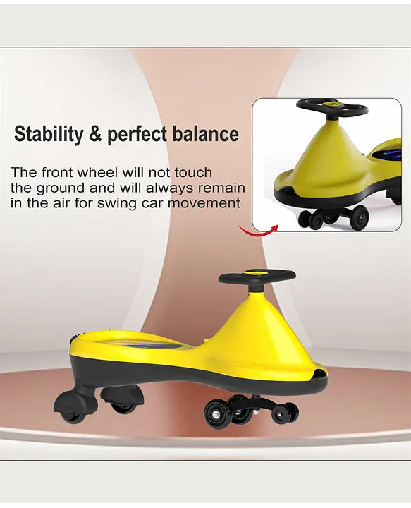 Swing Car with Music – Fun, Safe & Battery-Free Ride-On Toy for Kids