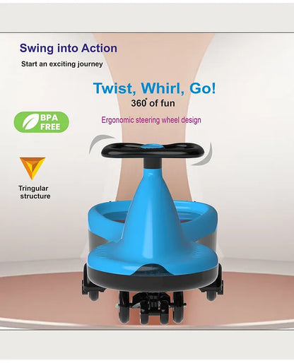Swing Car for Kids 2 to 5 Years – Safe, Fun & Battery-Free Ride-On Toy
